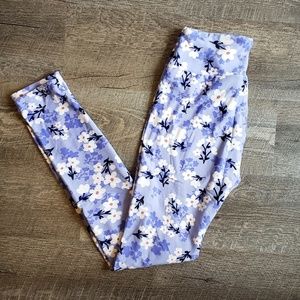 LLR leggings LULAROE purple floral